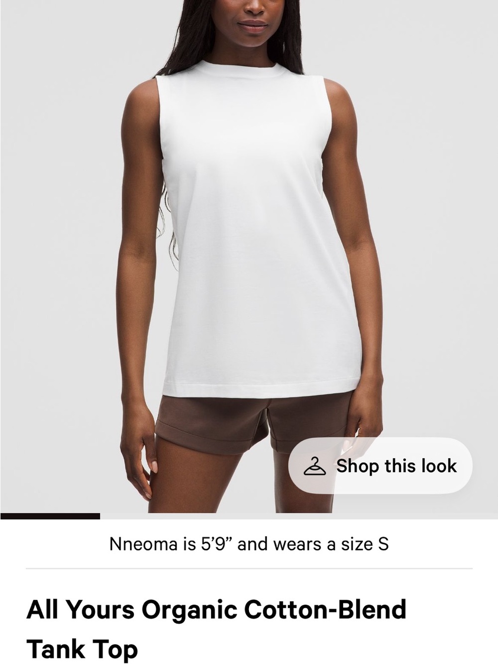 lululemon athletica White Sleeveless Crew Neck Tank